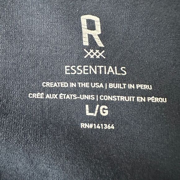 Rhone Essentials Lounge Henley Shirt Men’s Large Navy Long Sleeve V-Neck Cotton - Picture 6 of 11